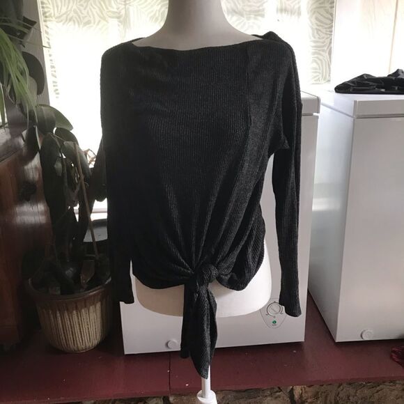 Harlowe and Graham waffle knit oversized sweater top - Picture 2 of 6